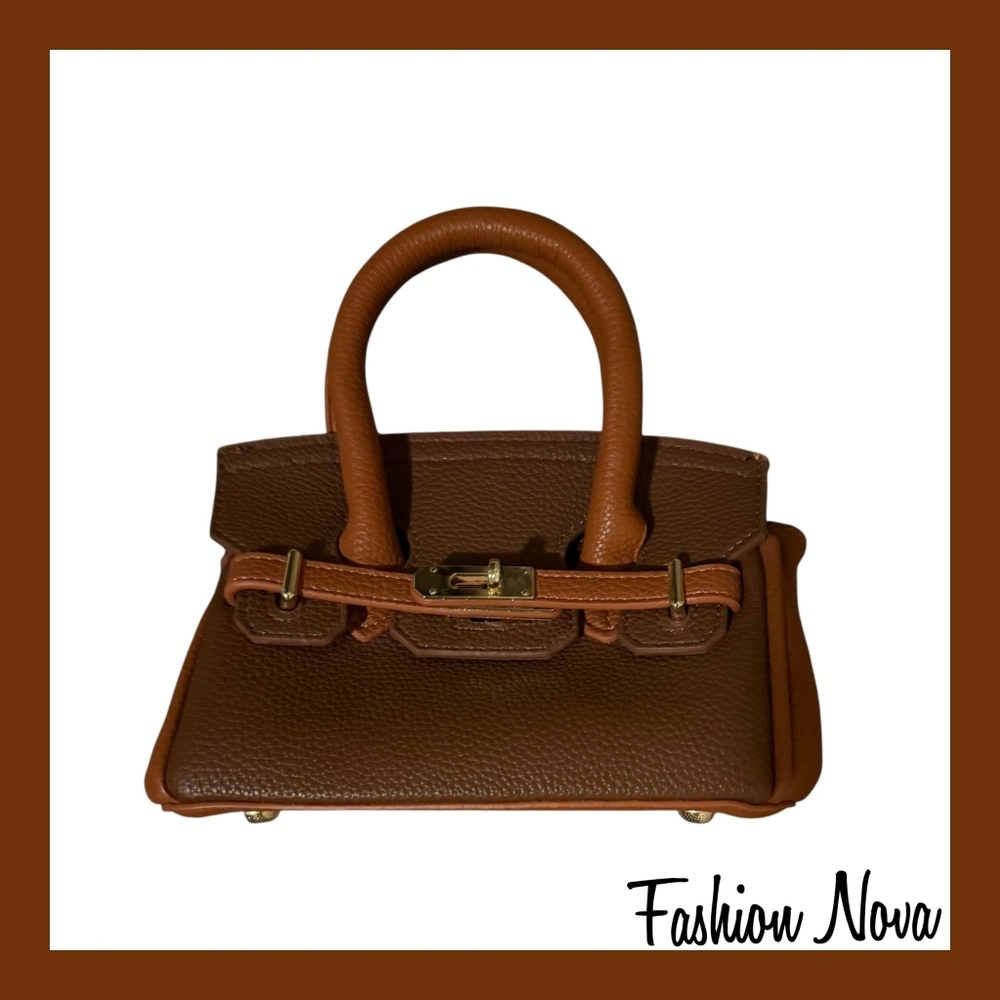 Fashion Nova Two-Tone Brown Mini Satchel